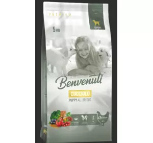 Корм для цуценят всіх порід Бенвенуті Benvenuti Cucciolo 5 кг з куркою Корм для цуценят всіх порід Бенвенуті Benvenuti Cucciolo 5 кг з куркою