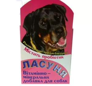 "Ласуня Пробіотик" - вітамінно-мінеральна добавка для собак (80 табл.), Норіс