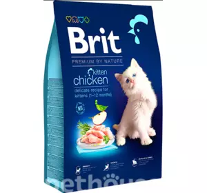 Сухий корм Бріт Brit Premium by Nature Cat Kitten з куркою для кошенят і годуючих кішок, 300 г Сухий корм Бріт Brit Premium by Nature Cat Kitten з куркою для кошенят і годуючих кішок, 300 г