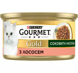 Консерва Gourmet Gold (Гурме Голд) для кішок соковита насолода з лососем 85 г Консерва Gourmet Gold (Гурме Голд) для кішок соковита насолода з лососем 85 г
