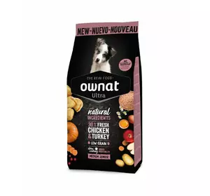 Сухий корм для цуценят Овнат Ownat Ultra Медіум середніх порід, 12 кг Сухий корм для цуценят Овнат Ownat Ultra Медіум середніх порід, 12 кг