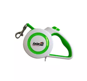 Повідець-рулетка AnimAll Reflector MS7110-5M М до 25 кг 5 м (Салатово-Білий) Повідець-рулетка AnimAll Reflector MS7110-5M М до 25 кг 5 м (Салатово-Білий)