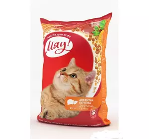 Сухий корм Мяу для дорослих кішок з печінкою 1 кг (на вагу) Сухий корм Мяу для дорослих кішок з печінкою 1 кг (на вагу)