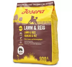 Сухий корм Josera Lamb & Rice (Йозера Ягня з рисом) для дорослих собак, 900 г Сухий корм Josera Lamb & Rice (Йозера Ягня з рисом) для дорослих собак, 900 г