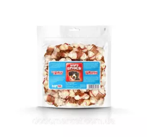 "HapPet"-ласощі для собак "Кісточка закручена з куркою" 500г (30+- 3 шт) "HapPet"-ласощі для собак "Кісточка закручена з куркою" 500г (30+- 3 шт)