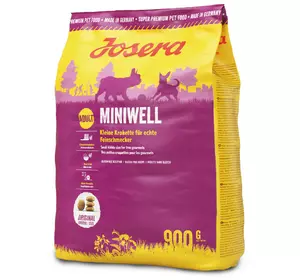 Сухий корм Josera Miniwell (Йозера Мінівель) для дорослих мініатюрних порід, 900 г Сухий корм Josera Miniwell (Йозера Мінівель) для дорослих мініатюрних порід, 900 г