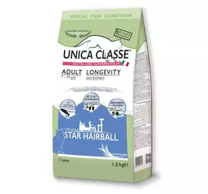 Сухий корм для котів Gheda Unica Classe Adult Longevity Dry корм для дорослих кішок з фореллю, 1.5 кг Сухий корм для котів Gheda Unica Classe Adult Longevity Dry корм для дорослих кішок з фореллю, 1.5 кг