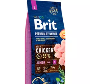 Сухий корм Бріт Brit Premium Junior S для цуценят і молодих собак великих порід від 1 до 12 місяців, 3 кг Сухий корм Бріт Brit Premium Junior S для цуценят і молодих собак великих порід від 1 до 12 місяців, 3 кг