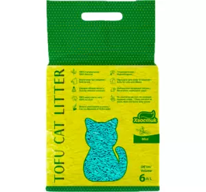 Наповнювач Tofu (Тофу) соєвий для кішок з м'ятою 6 л (2.6 кг) Хвостик Наповнювач Tofu (Тофу) соєвий для кішок з м'ятою 6 л (2.6 кг) Хвостик