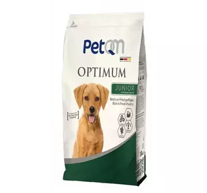 Сухий корм PetQM Dog Optimum Junior юніор зі свіжим птахом для собак 15 кг Сухий корм PetQM Dog Optimum Junior юніор зі свіжим птахом для собак 15 кг