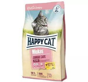 Сухий корм Happy Cat Minkas Junior Care для кошенят з 4 до 6 місяців з птицею, 1.5 кг Сухий корм Happy Cat Minkas Junior Care для кошенят з 4 до 6 місяців з птицею, 1.5 кг