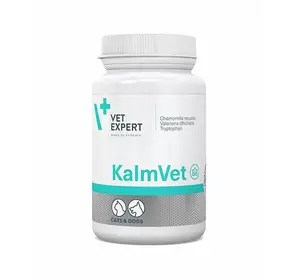 Кормова добавка KalmVet (КалмВет) заспокійливий препарат для собак і кішок, 60 капсул (Термін до 10.2024 р.)