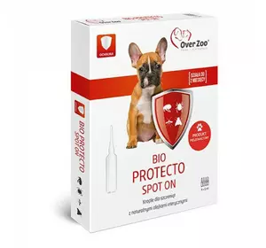Протипаразитарні краплі Over Zoo Bio Protecto Spot On для цуценят - 4x1 мл Протипаразитарні краплі Over Zoo Bio Protecto Spot On для цуценят - 4x1 мл