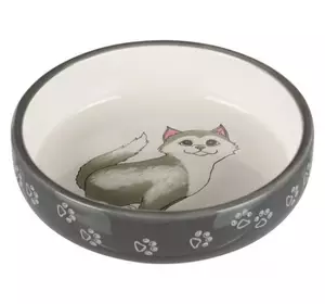 Trixie TX-24784 миска Перс 0,3 л для кішок короткомордых порід сіра Trixie TX-24784 миска Перс 0,3 л для кішок короткомордых порід сіра