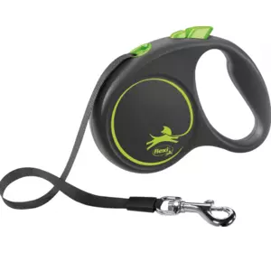 Flexi Black Design S поводок-рулетка (5м, до 15кг, стрічка) Flexi Black Design S поводок-рулетка (5м, до 15кг, стрічка)