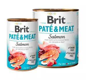 Brit Pete & Meat Salmon Консерви для собак з лососем / 400 гр Brit Pete & Meat Salmon Консерви для собак з лососем / 400 гр