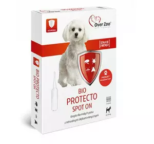 Протипаразитарні краплі Over Zoo Bio Protecto Spot On для собак маленьких порід - 4x1 мл Протипаразитарні краплі Over Zoo Bio Protecto Spot On для собак маленьких порід - 4x1 мл