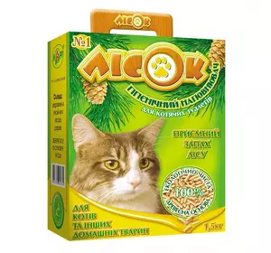Гігієнічний наповнювач для котячих туалетів (дерев'яний) Лісок №1 Гігієнічний наповнювач для котячих туалетів (дерев'яний) Лісок №1