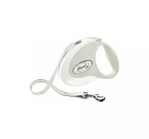 Рулетка-повідець Flexi Style S стрічка 3м/12кг (білий) Рулетка-повідець Flexi Style S стрічка 3м/12кг (білий)