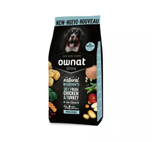 Сухий корм Овнат Ownat Ultra Максі для великих собак (від 26 кг і більше), 3 кг Сухий корм Овнат Ownat Ultra Максі для великих собак (від 26 кг і більше), 3 кг
