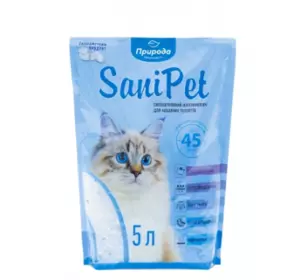 Силікагелевий наповнювач "Природа" "SaniPet" 5L Силікагелевий наповнювач "Природа" "SaniPet" 5L