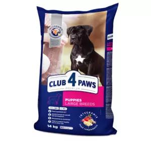 Повнораціонний сухий корм CLUB 4 PAWS (Клуб 4 Лапи) Преміум для цуценят великих порід Курка, 14 кг Повнораціонний сухий корм CLUB 4 PAWS (Клуб 4 Лапи) Преміум для цуценят великих порід Курка, 14 кг