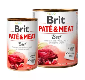 Brit Pete & Meat Beef Консерви для собак з яловичиною / 400 гр