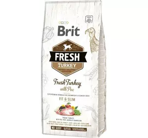 Сухий корм для літніх собак Бріт Brit Fresh Light Light Fit & Slim з індичкою та горошком, 12 кг Сухий корм для літніх собак Бріт Brit Fresh Light Light Fit & Slim з індичкою та горошком, 12 кг