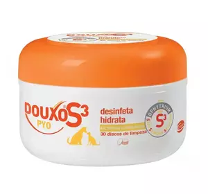 Антисептичні спонжі для собак Ceva Sante Douxo S3 Pyo для догляду за шкірою, упаковка 30 шт Антисептичні спонжі для собак Ceva Sante Douxo S3 Pyo для догляду за шкірою, упаковка 30 шт