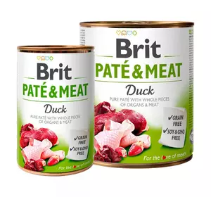 Brit Pete & Meat Duck Консерви для собак з качкою / 400 гр Brit Pete & Meat Duck Консерви для собак з качкою / 400 гр