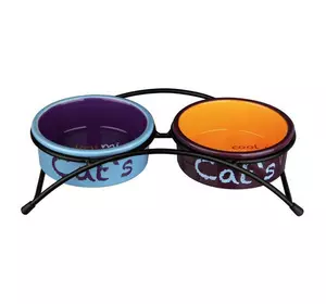 Trixie TX-24791 Стояк з двома мисками для кішок 0,3 л Trixie TX-24791 Стояк з двома мисками для кішок 0,3 л