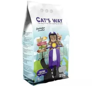 Наповнювач для котячого туалету Cat's Way Lavender бентонітовий 5 л Фіолетовий Наповнювач для котячого туалету Cat's Way Lavender бентонітовий 5 л Фіолетовий