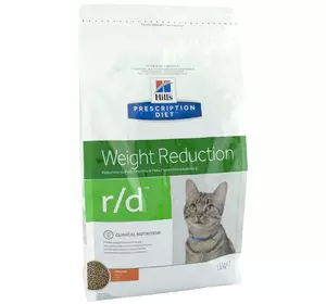 Hills Prescription Diet Weight Reduction r/d Chicken Лечебный корм для снижения веса у кошек / 5 кг Hills Prescription Diet Weight Reduction r/d Chicken Лечебный корм для снижения веса у кошек / 5 кг