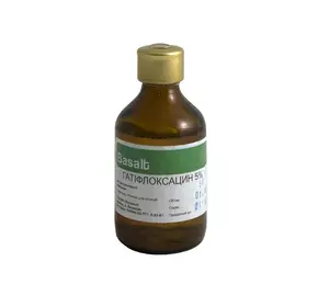 Гатіфлоксацин 5% розчин для ін'єкцій 50 мл Базальт Гатіфлоксацин 5% розчин для ін'єкцій 50 мл Базальт