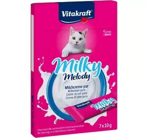 Ласощі для котів Вітакрафт Vitakraft Milky Melody крем снеки з вершками зі зниженим вмісту лактози 7 шт х 10 г Ласощі для котів Вітакрафт Vitakraft Milky Melody крем снеки з вершками зі зниженим вмісту лактози 7 шт х 10 г