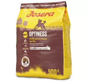 Сухий корм Josera Optiness (Йозера Оптінес) у великих гранулах зі зниженим рівнем білка, 900 г Сухий корм Josera Optiness (Йозера Оптінес) у великих гранулах зі зниженим рівнем білка, 900 г