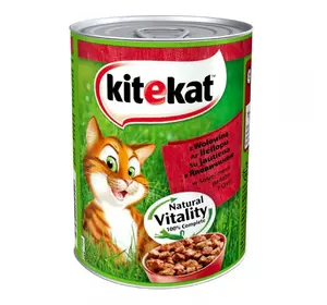 Kitekat Natural Vitality Консерви для кішок з яловичиною в соусі, 400 г Kitekat Natural Vitality Консерви для кішок з яловичиною в соусі, 400 г