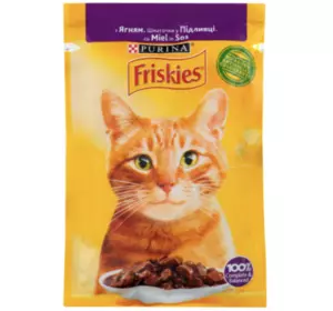 Корм для котів Friskies (Фрискис) в підливі з ягням 85 г Корм для котів Friskies (Фрискис) в підливі з ягням 85 г
