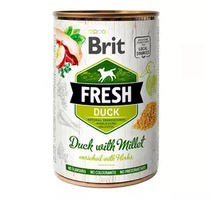 Консерви для собак Бріт Brit Fresh Duck with Millet з качкою і пшоном, 400 г Консерви для собак Бріт Brit Fresh Duck with Millet з качкою і пшоном, 400 г