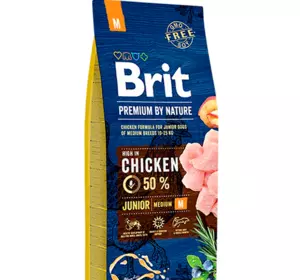 Сухий корм Бріт Brit Premium Junior М для цуценят і молодих собак великих порід віком від 2 до 12 місяців, 1 кг Сухий корм Бріт Brit Premium Junior М для цуценят і молодих собак великих порід віком від 2 до 12 місяців, 1 кг
