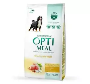 Сухий корм Optimeal з куркою для дорослих собак великих порід 1.5 кг