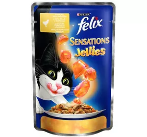 Felix Sensations Jellies Шматочки з куркою і морквою в желе 85 г