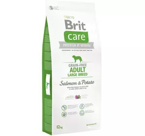 Сухий корм для собак вагою від 25 кг Бріт Brit Care GF Adult Large Breed Salmon & Potato 12 кг Сухий корм для собак вагою від 25 кг Бріт Brit Care GF Adult Large Breed Salmon & Potato 12 кг