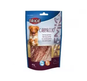 Ласощі для собак Trixie Premio Carpaccio з качкою і рибою 40 г Ласощі для собак Trixie Premio Carpaccio з качкою і рибою 40 г