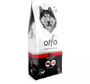 Корм преміум класу Alfa Energy сухий корм для активних дорослих собак всіх порід, 20 кг
