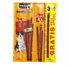 М'ясна паличка для собак Вітакрафт Vitakraft Beef Stick Original ласощі з яловичиною 4 шт x 12 г М'ясна паличка для собак Вітакрафт Vitakraft Beef Stick Original ласощі з яловичиною 4 шт x 12 г