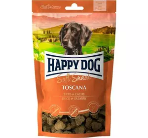 Ласощі Happy Dog Soft Snack Toscana для собак (качка/лосось), 100 г Ласощі Happy Dog Soft Snack Toscana для собак (качка/лосось), 100 г