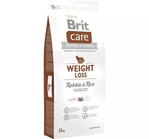 Сухий корм для собак із зайвою вагою Бріт Brit Care Weight Loss Rabbit & Rice 12 кг