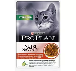 Корм Pro Plan Sterilised Nutrisavour для стерилізованих кішок з куркою 85 г Purina