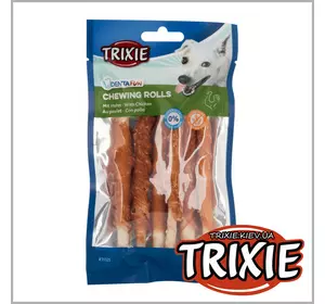 Ласощі для собак Trixie (TX-31325) Denta Fun Chewing Rolls паличка з філе курки 12 см (6 шт/70 г) Ласощі для собак Trixie (TX-31325) Denta Fun Chewing Rolls паличка з філе курки 12 см (6 шт/70 г)